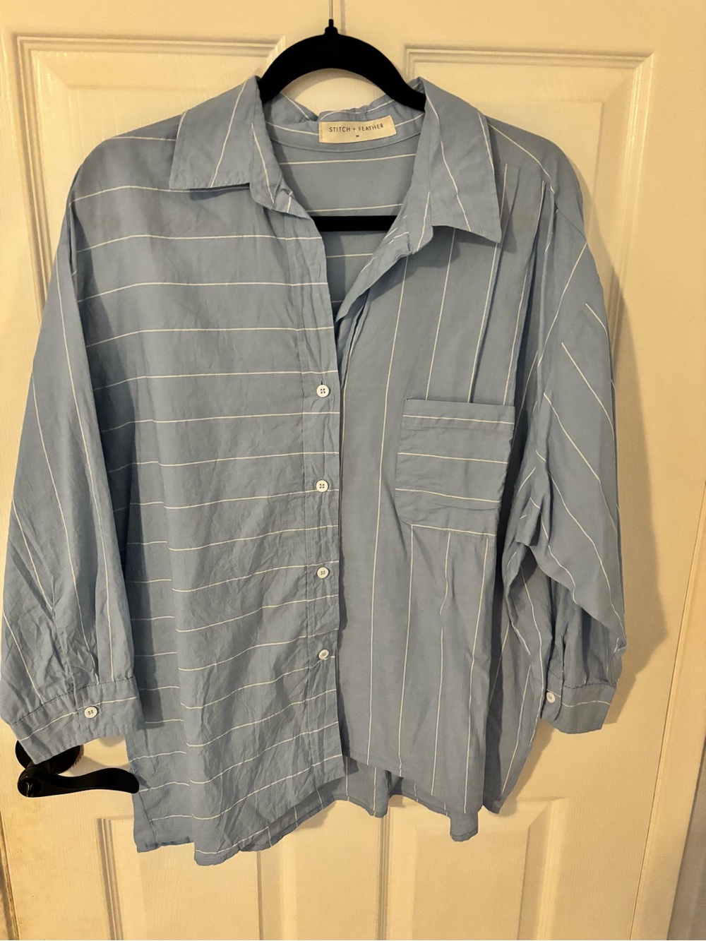 Stitch & Hammer Light Blue Striped Button-Down Shirt